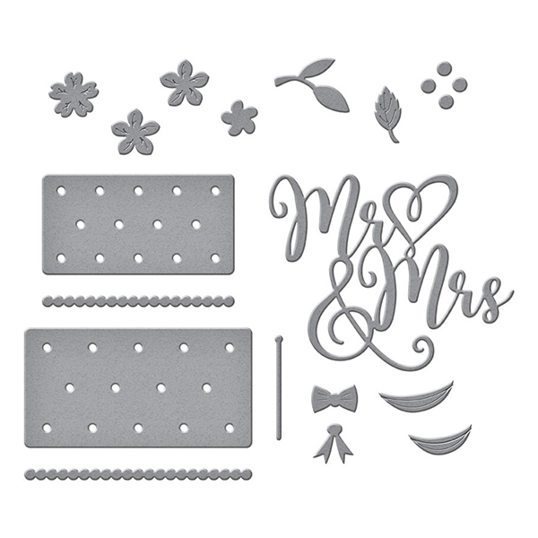 Spellbinders Mr & Mrs Wedding Cake Etched Dies Wedding Season by Nichol Spohr