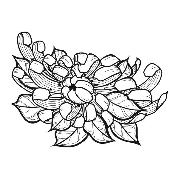Spellbinders Cling Rubber Stamps Chrysanthemum Cutie