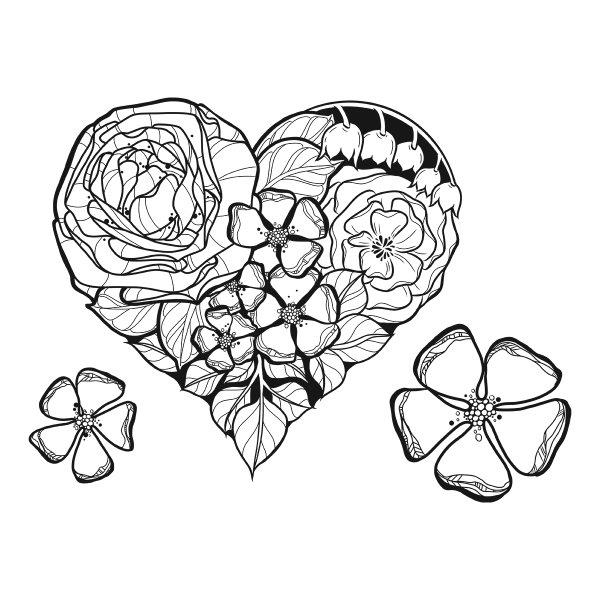 Spellbinders Cling Rubber Stamps Floral Love