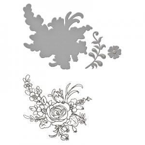 Spellbinders Flower Bouquet Stamp & Die Template Set