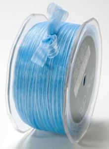 Ribbon Sheer Iridescent Light Blue 100yds 3/8