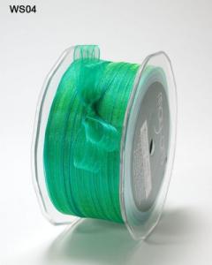Ribbon Sheer Iridescent Emerald Green 100yds 3/8