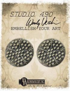 Studio 490 51430 Antique Round Button Set 2 Embellish Your Art
