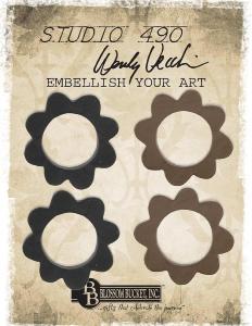 Studio 490 51439 Small Round Floral Accents Set 4 Embellish Your Art 