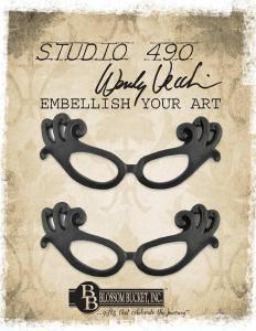 51448 Glasses with Lace Set 2 - Embellish Your Art range