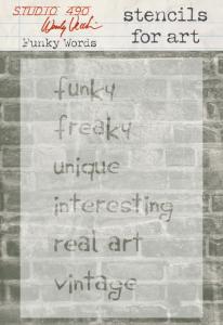Studio 490 Funky Words Stencils for Art